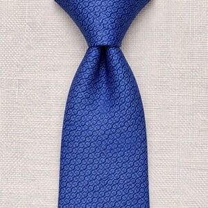 Vineyard Vines Mens Silk Tie Blue Link Pattern Designer Necktie USA Nautical